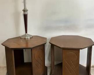 MCM Wood Side Tables 2, Table Lamp