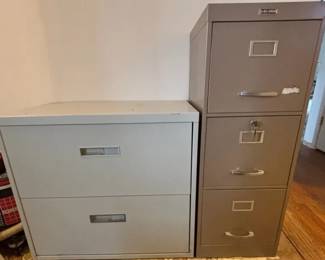 2 Metal File cabinets Steelcase  Modern Steel craft