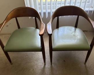 MCM Walnut Boling Chair Company with Brass Trim