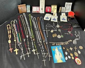 Religious Rosaries, Medals.