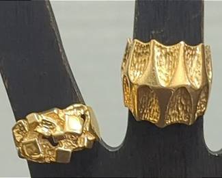  03 14k Modernist Rings