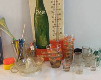 Mid Century Glassware, Swizzle Sticks and More