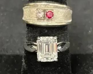 10K Rings One with Gems, One with Glass tested