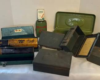 Vintage Metal Boxes Boy Scout, Bell First Aid