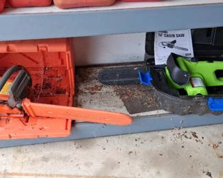 Gas powered and electric chainsaws