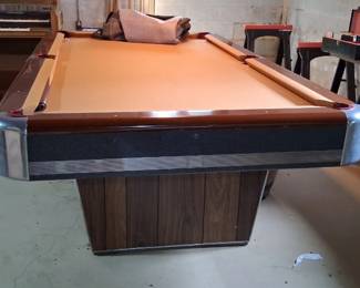 vintage Brunswick Gold Crown pool table