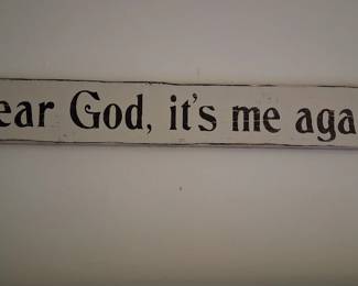 Dear God it's me again wall decoration