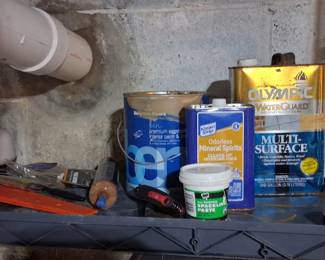 Painting and cleaning supplies