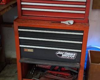 vintage Craftsman 2-piece stackable rolling tool chest combo,
