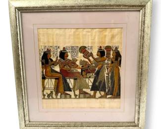 Framed Egyptian Art on Papyrus Paper