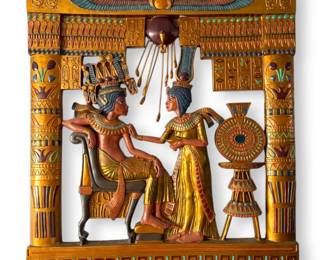 Decorative Wall Decor of the Golden Throne of Pharaoh Tutankhamun