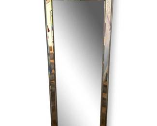 Long Wall Mirror With Studded Frame