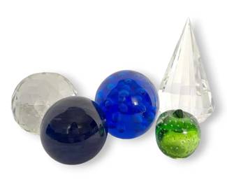 Colorful Glass  Crystal Spherical Paper Weights