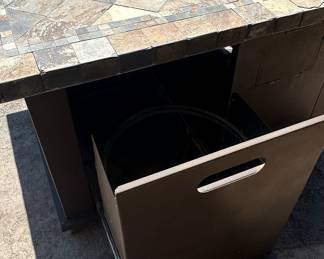 Square Tile-Top Propane Fire Pit Table