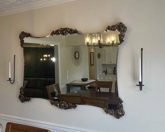 Ornate Giltwood Serpentine Mirror