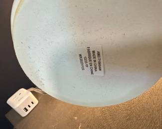 White Geometric Cutout Ceramic Table Lamp Style