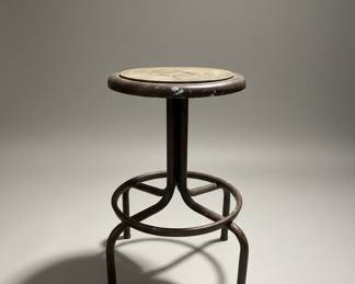 Vintage Adjustable Industrial Stool Style