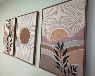 Boho Abstract Landscape Wall Art Set