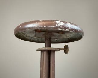 Vintage Adjustable Industrial Stool Style