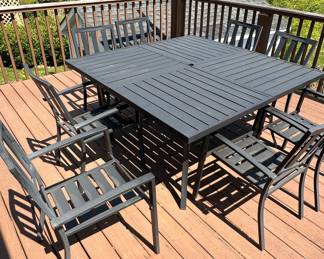 9-Piece Metal Square Dining Set