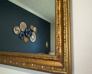 Ornate Gold Gilt Rectangular Mirror