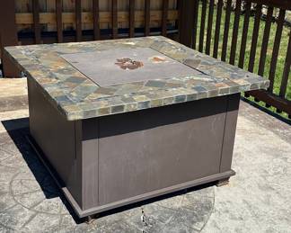 Square Tile-Top Propane Fire Pit Table