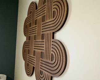 Mid-Century Modern Style Geometric Wood Wall Art