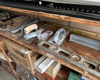 Assorted Trowels and Levels