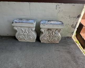 Concrete Garden Table and Benches Set