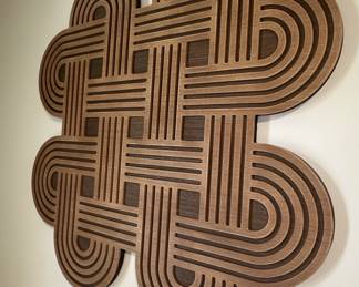 Mid-Century Modern Style Geometric Wood Wall Art