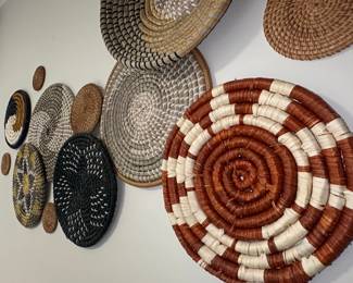 Boho Woven Wall Basket Set