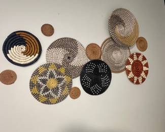 Boho Woven Wall Basket Set