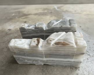 Pair of Carved Pedestals/Stands - Mayan Style