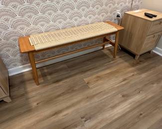 Danish Cord Style Woven Bench