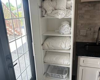 White Tall Two-Door Storage Cabinet