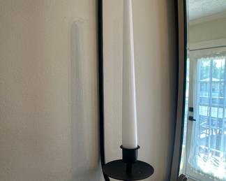 Black Metal Taper Candle Sconce