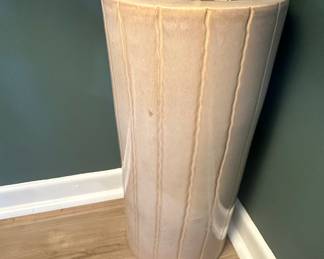 Large Faux Palm Frond in Tapered Ceramic Vase
