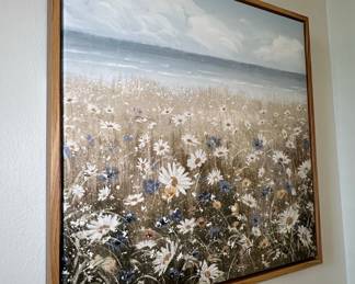 Coastal Wildflower Field Landscape Canvas Print