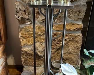 Brass and Steel Fireplace Tool Set