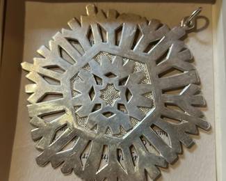 1972 Sterling Silver Snowflake Ornament