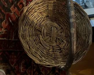 Vintage Wicker Basket with Handle