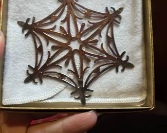 2001 MMA Silver Snowflake Ornament