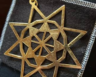 Vintage MMA Brass Star Ornament