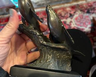 Bronze Seal Pup Figurine on Base