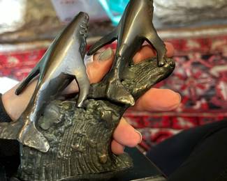 Bronze Seal Pup Figurine on Base