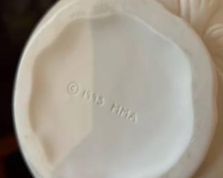 1993 MMA Embossed White Ceramic Pitcher