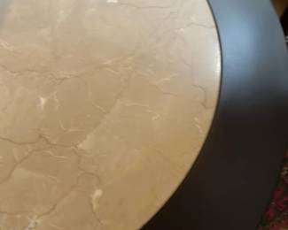 Round Marble Top Accent Table