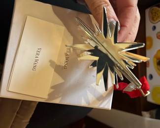 Vera Wang Silver Star Ornament