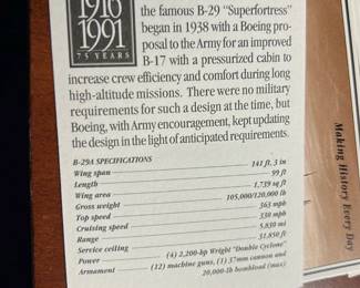 Boeing 75th Anniversary History Cards