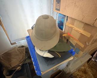 . . . another vintage safari-type helmet